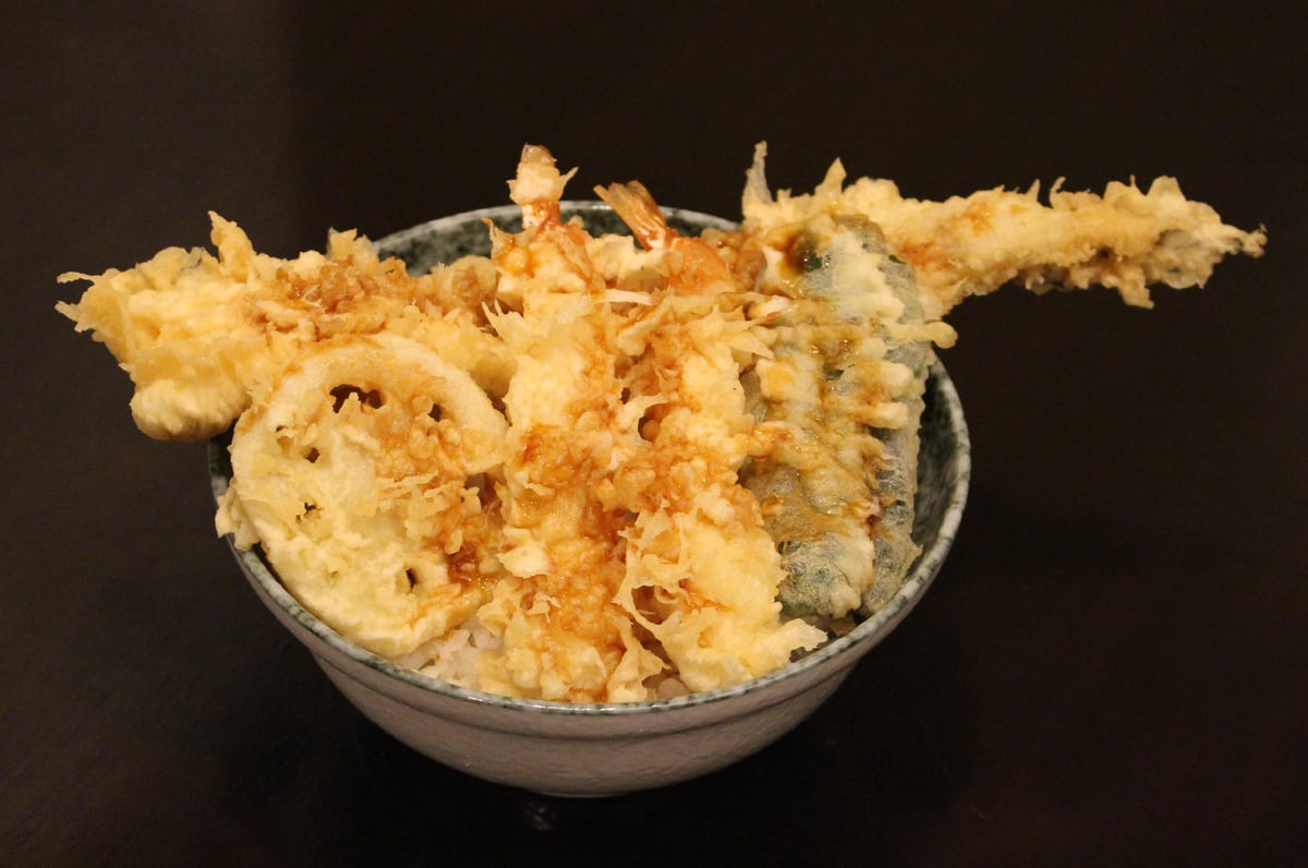 穴子海老天丼
